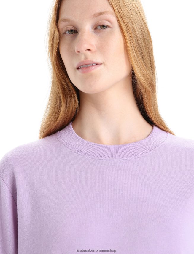 Icebreaker îmbrăcăminte privire violetă femei hanorac cu mânecă lungă merino crush DL46T708