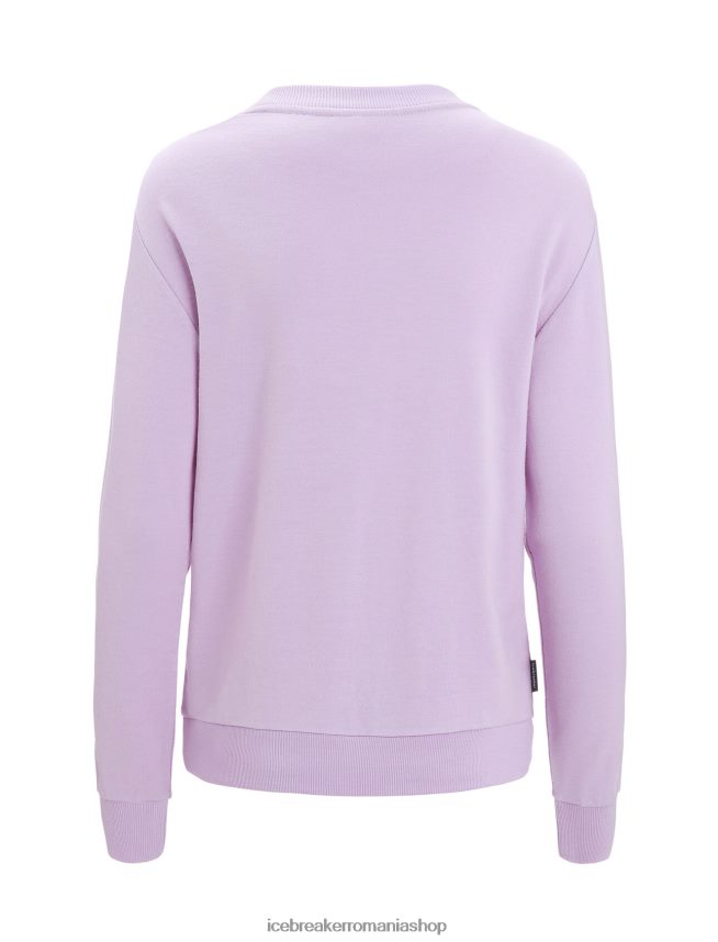 Icebreaker îmbrăcăminte privire violetă femei hanorac cu mânecă lungă merino crush DL46T708