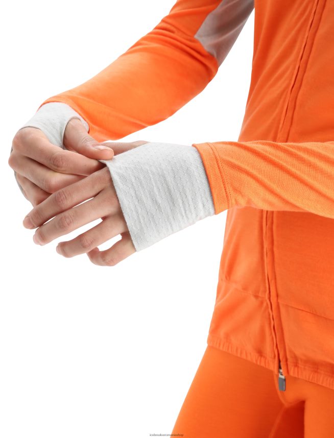 Icebreaker îmbrăcăminte flash/eter femei geaca zoneknit merinos cu maneca lunga cu fermoar DL46T851