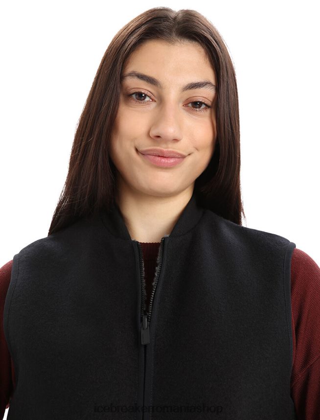 Icebreaker îmbrăcăminte negru femei parka city label shell+ merino 4 în 1 DL46T686