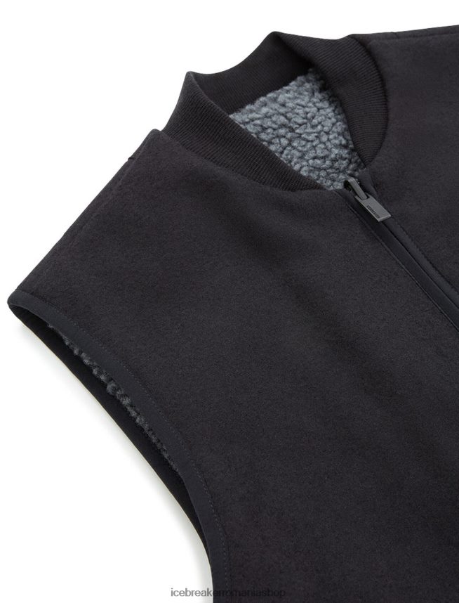 Icebreaker îmbrăcăminte negru femei parka city label shell+ merino 4 în 1 DL46T686