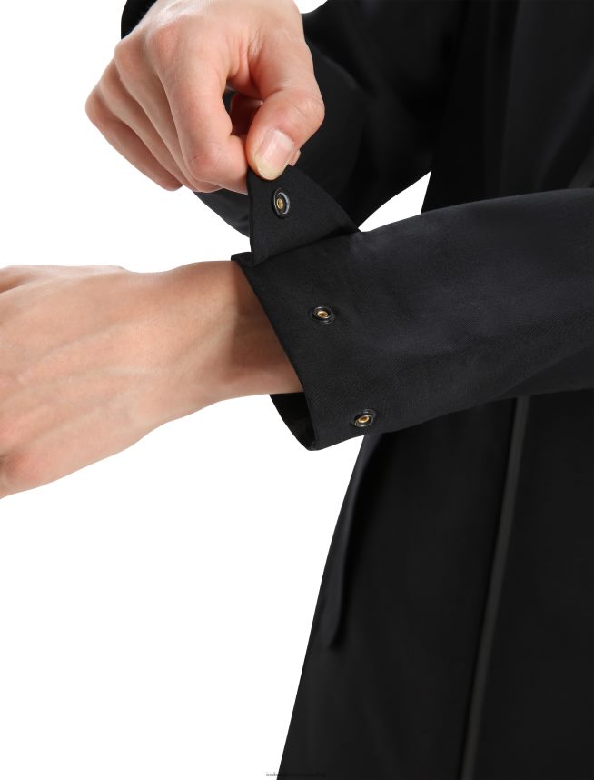 Icebreaker îmbrăcăminte negru femei parka city label shell+ merino 4 în 1 DL46T686