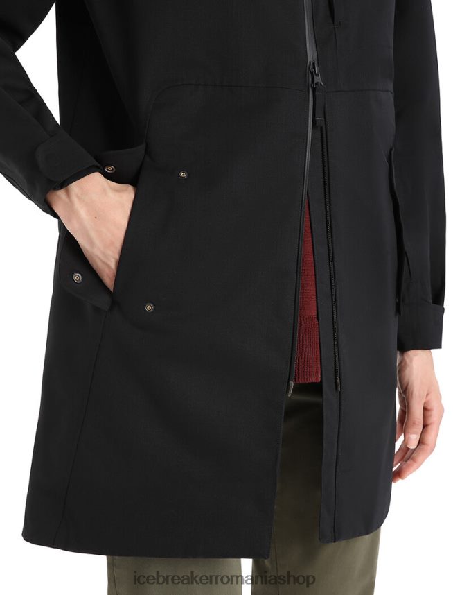 Icebreaker îmbrăcăminte negru femei parka city label shell+ merino 4 în 1 DL46T686