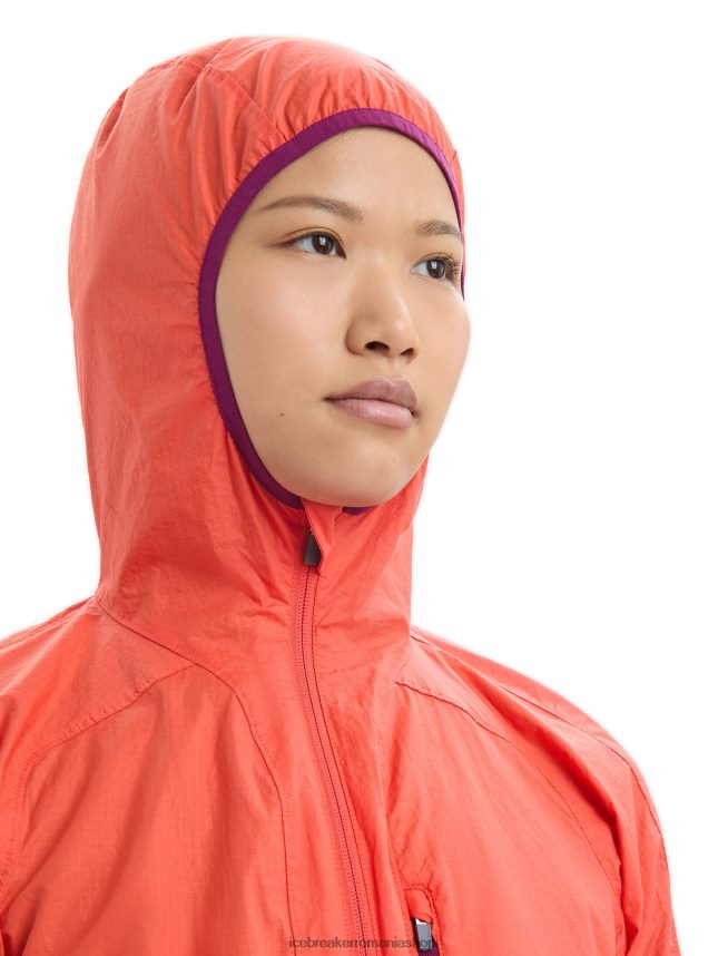 Icebreaker îmbrăcăminte privire vibrantă pământ/violet femei shell+ jacket din bumbac merinos DL46T680