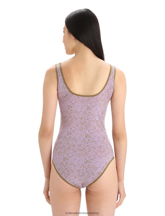 Icebreaker îmbrăcăminte alge/ceata violet femei body tank merino queens DL46T545