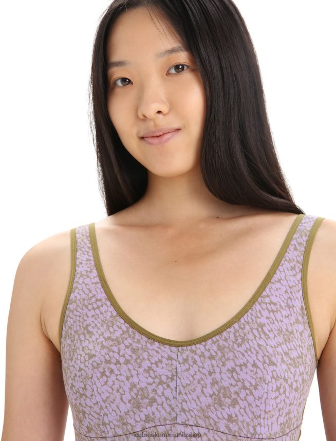 Icebreaker îmbrăcăminte alge/ceata violet femei body tank merino queens DL46T545