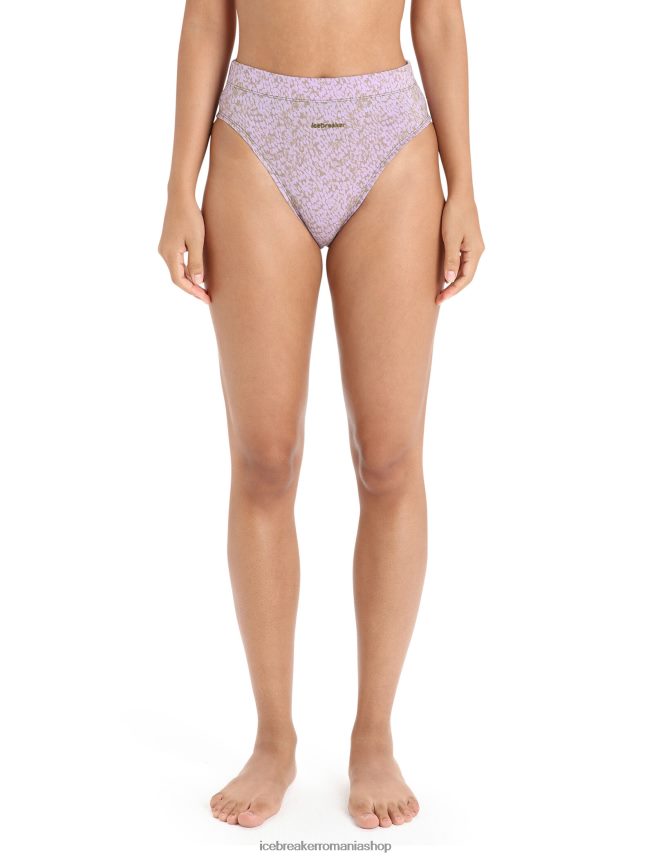 Icebreaker îmbrăcăminte alge/ceata violet femei slip merino queens cu tăietură înaltă DL46T556