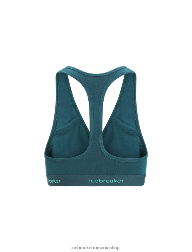 Icebreaker îmbrăcăminte glorie verde femei sutien merino sprite racerback DL46T525