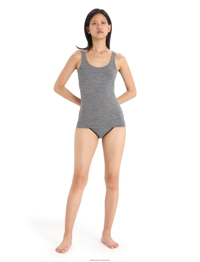 Icebreaker îmbrăcăminte gritstone heather femei maiou cu sirenă merinos DL46T529