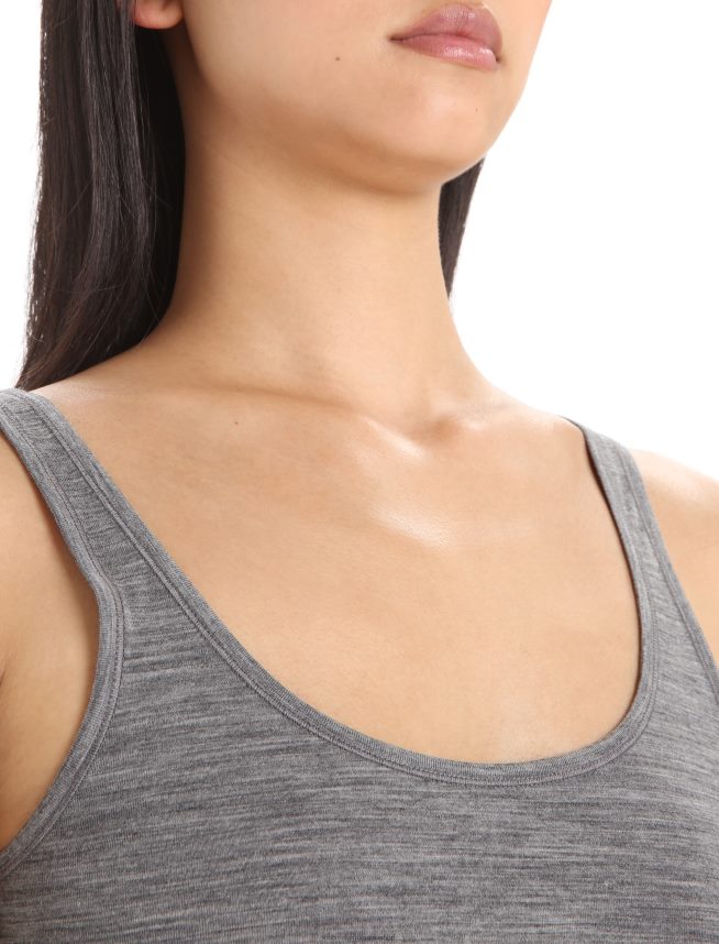 Icebreaker îmbrăcăminte gritstone heather femei maiou cu sirenă merinos DL46T529