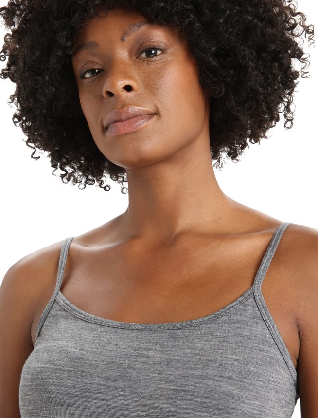 Icebreaker îmbrăcăminte gritstone heather femei merino siren cami singlet DL46T538