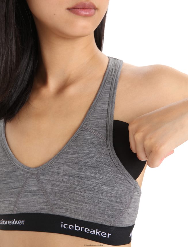 Icebreaker îmbrăcăminte gritstone heather femei sutien merino sprite racerback DL46T524