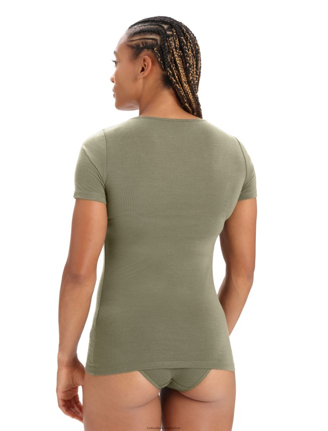 Icebreaker îmbrăcăminte loden femei top cu mânecă scurtă cu sirenă din merino DL46T540