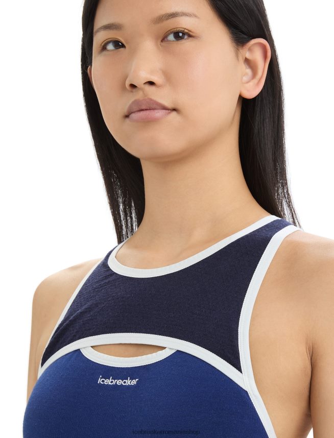Icebreaker îmbrăcăminte marina regală/marina de la miezul nopții femei sutien sport zoneknit merinos DL46T542