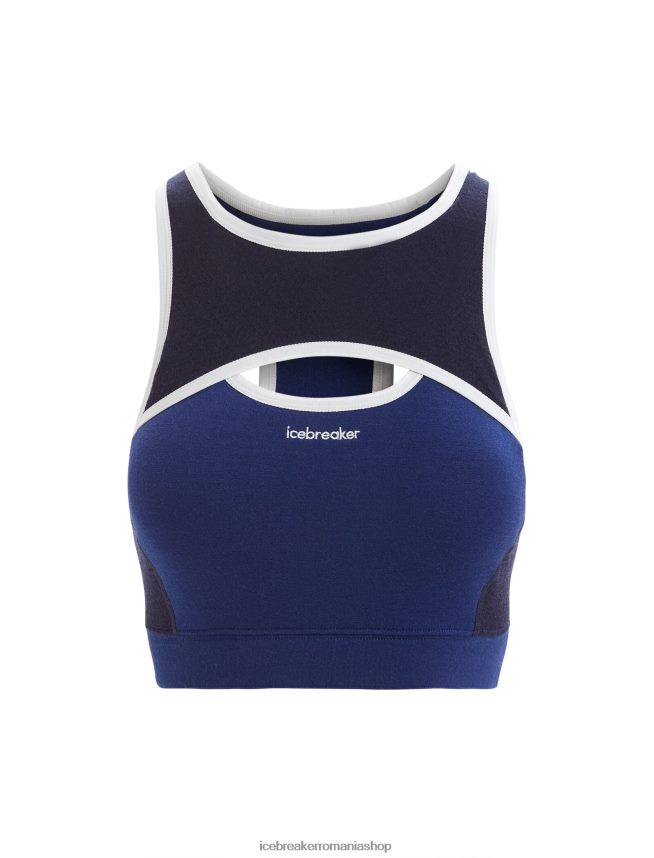 Icebreaker îmbrăcăminte marina regală/marina de la miezul nopții femei sutien sport zoneknit merinos DL46T542
