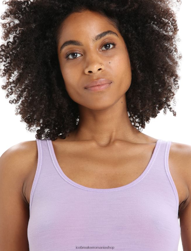 Icebreaker îmbrăcăminte privire violetă femei maiou cu sirenă merinos DL46T534