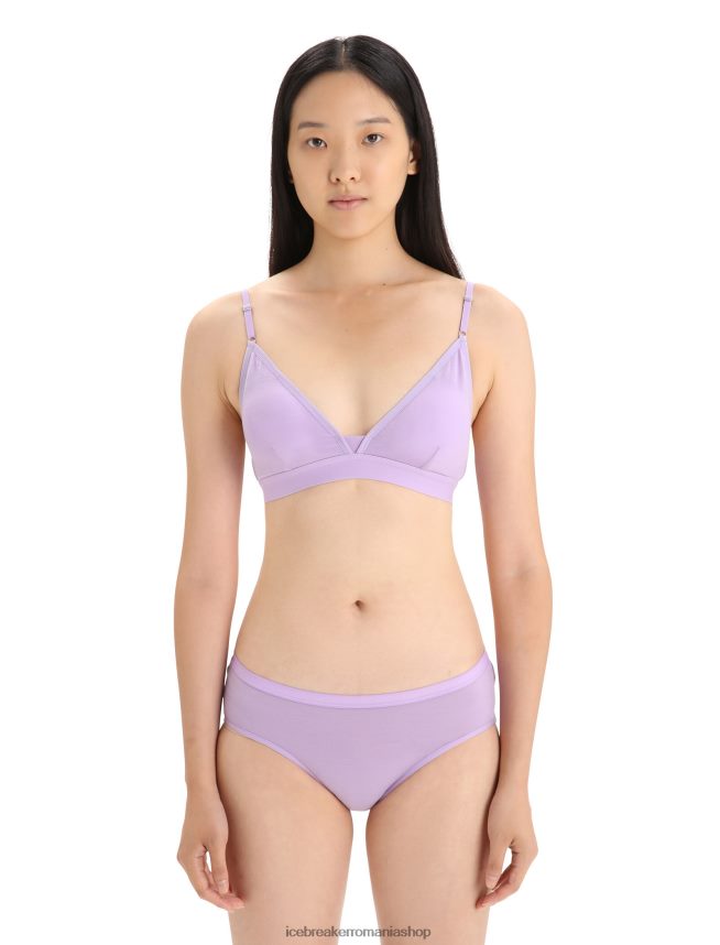 Icebreaker îmbrăcăminte privire violetă femei sutien căptușit cu sirenă din merino DL46T511