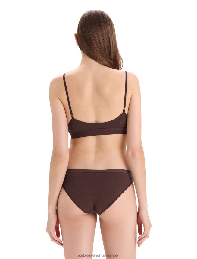 Icebreaker îmbrăcăminte umbră femei sutien căptușit cu sirenă din merino DL46T512