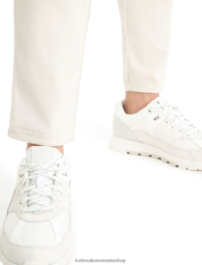 Icebreaker îmbrăcăminte ecru erica femei pantaloni interlock merinofin DL46T856