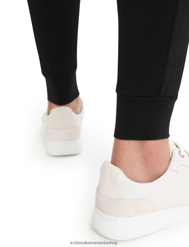 Icebreaker îmbrăcăminte negru femei jogger din merino zoneknit DL46T750