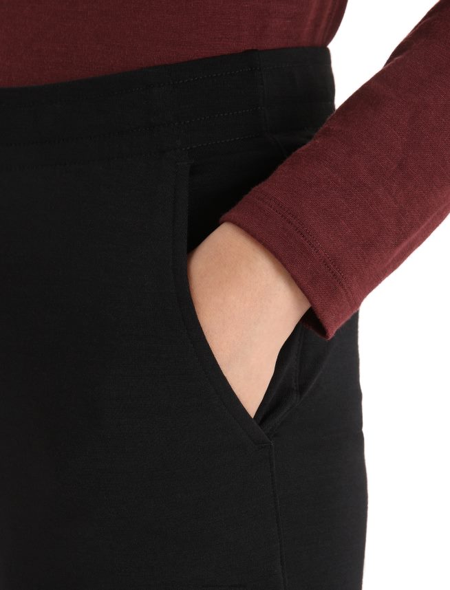 Icebreaker îmbrăcăminte negru femei pantaloni culotte cool-lite merinos Yanni DL46T796