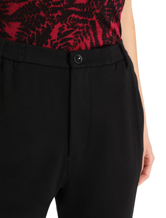 Icebreaker îmbrăcăminte negru femei pantaloni interlock merinofin DL46T748