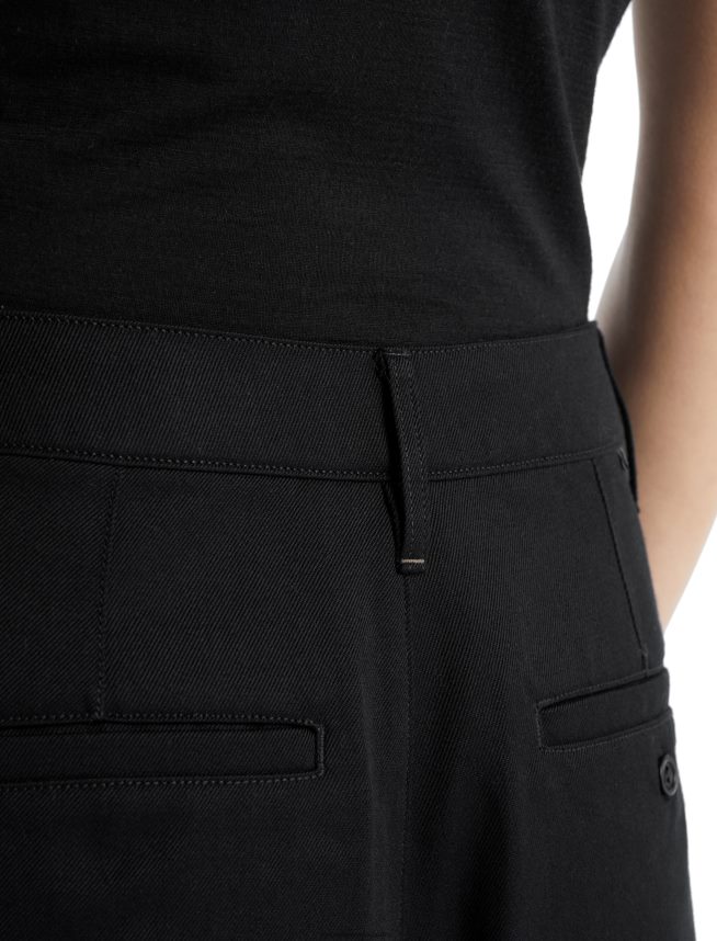 Icebreaker îmbrăcăminte negru femei pantaloni merino berlin DL46T894