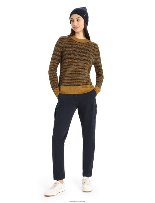 Icebreaker îmbrăcăminte cuișoare/blumarin la miezul nopții femei pulover merino waypoint crewe DL46T823