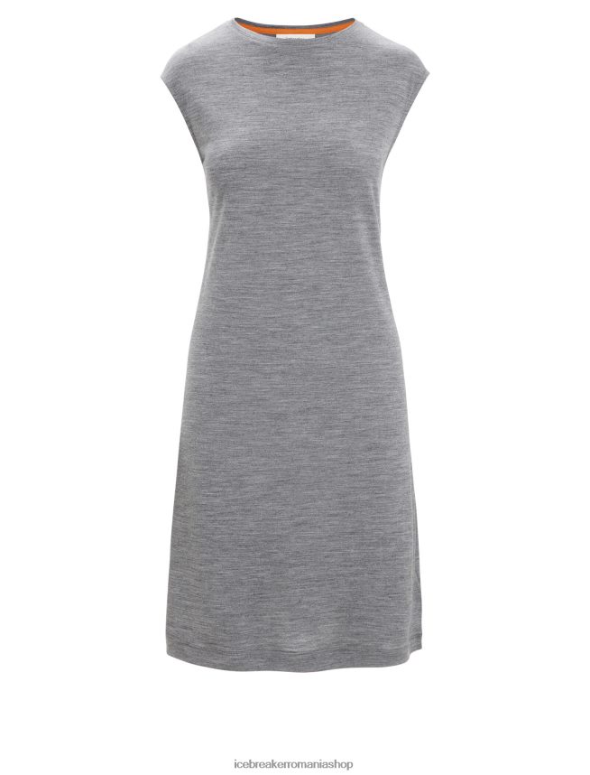 Icebreaker îmbrăcăminte gritstone heather femei rochie merino granary fără mâneci DL46T729