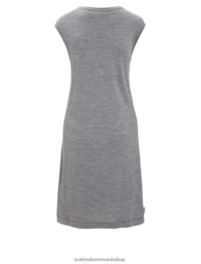 Icebreaker îmbrăcăminte gritstone heather femei rochie merino granary fără mâneci DL46T729