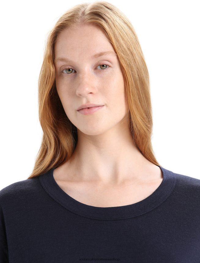 Icebreaker îmbrăcăminte marina de la miezul nopții femei rochie merinos granar DL46T727