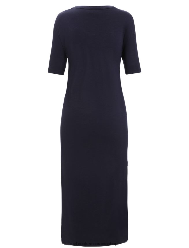 Icebreaker îmbrăcăminte marina de la miezul nopții femei rochie merinos granar DL46T727