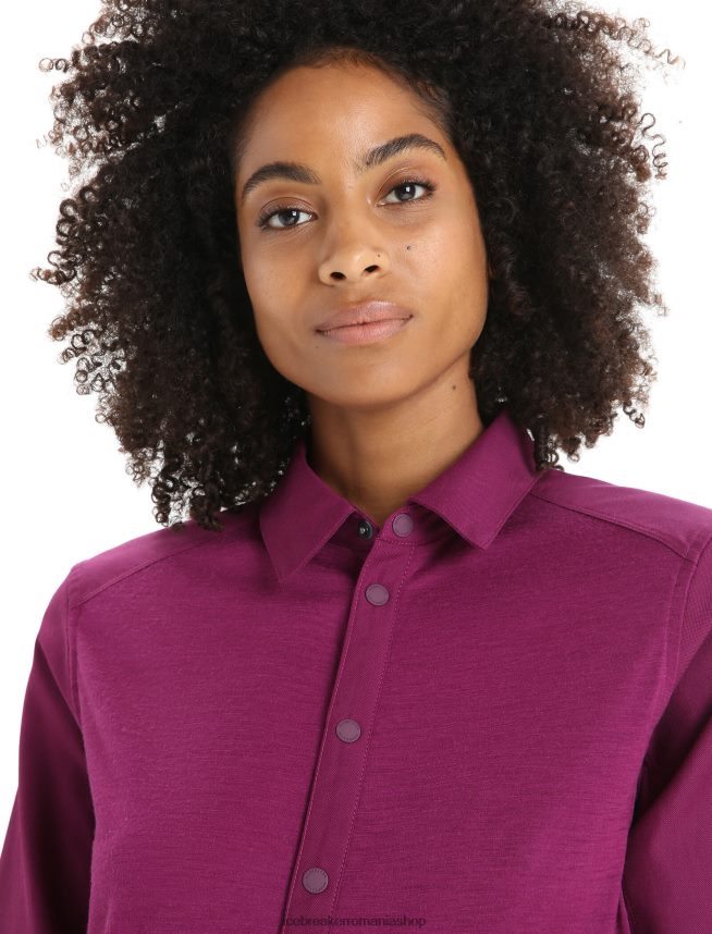 Icebreaker îmbrăcăminte du-te boabe femei top cu mânecă lungă merino hike DL46T692