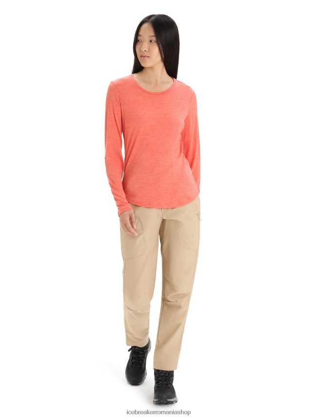 Icebreaker îmbrăcăminte erica pământească vibrantă femei tricou cu mânecă lungă merino sphere ii DL46T689