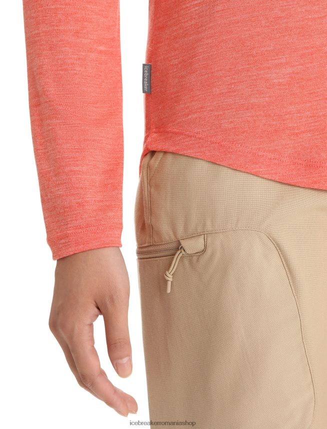 Icebreaker îmbrăcăminte erica pământească vibrantă femei tricou cu mânecă lungă merino sphere ii DL46T689