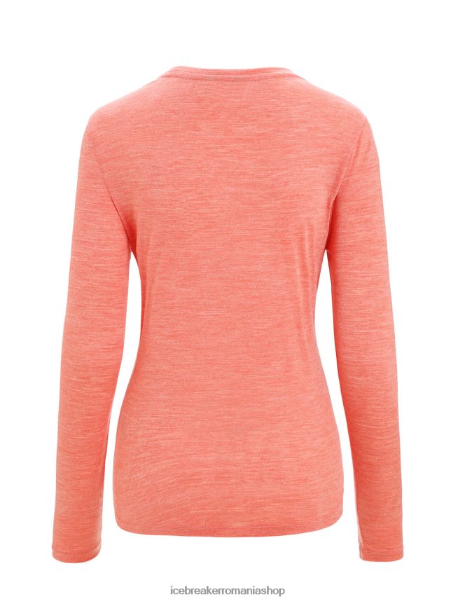 Icebreaker îmbrăcăminte erica pământească vibrantă femei tricou cu mânecă lungă merino sphere ii DL46T689