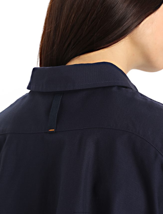 Icebreaker îmbrăcăminte marina de la miezul nopții femei cămașă cu mânecă lungă din merino berlin DL46T887