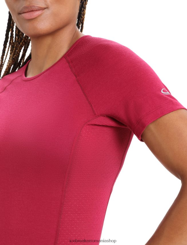 Icebreaker îmbrăcăminte cireașă femei Bodyfitzone merino 150 zone cu mânecă scurtă crewe termic top DL46T891