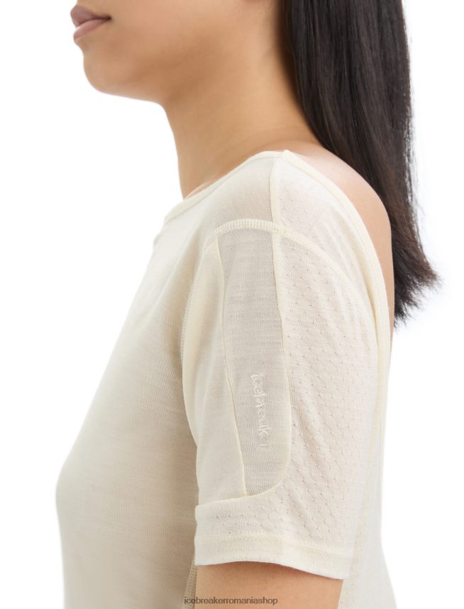 Icebreaker îmbrăcăminte cretă femei tricou zoneknit merinos cu mânecă scurtă, cu spatele deschis DL46T667