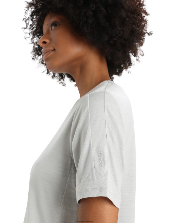 Icebreaker îmbrăcăminte eter femei tricou boxy cu mânecă scurtă din merino zoneknit DL46T893