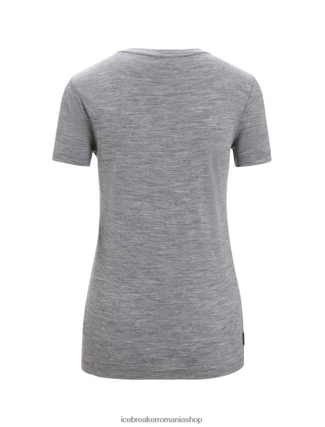 Icebreaker îmbrăcăminte gritstone heather femei tricou cu mânecă scurtă merino tech lite ii earth DL46T671
