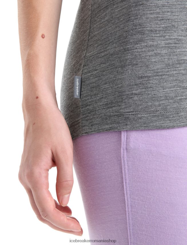 Icebreaker îmbrăcăminte gritstone heather femei tricou cu mânecă scurtă merino tech lite ii flori de primăvară DL46T623