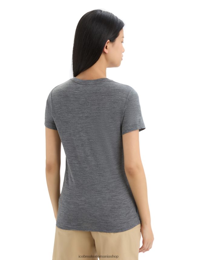 Icebreaker îmbrăcăminte gritstone heather femei tricou cu mânecă scurtă merino tech lite ii wildflower bloom DL46T646