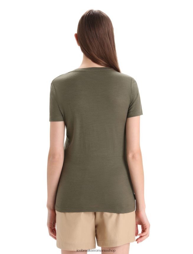 Icebreaker îmbrăcăminte loden femei tricou cu mânecă scurtă merino tech lite ii cu linii reflectorizante DL46T628