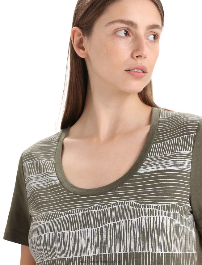 Icebreaker îmbrăcăminte loden femei tricou cu mânecă scurtă merino tech lite ii cu linii reflectorizante DL46T628