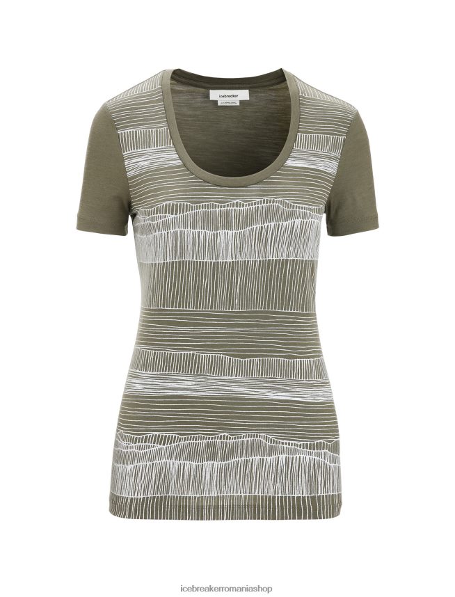 Icebreaker îmbrăcăminte loden femei tricou cu mânecă scurtă merino tech lite ii cu linii reflectorizante DL46T628