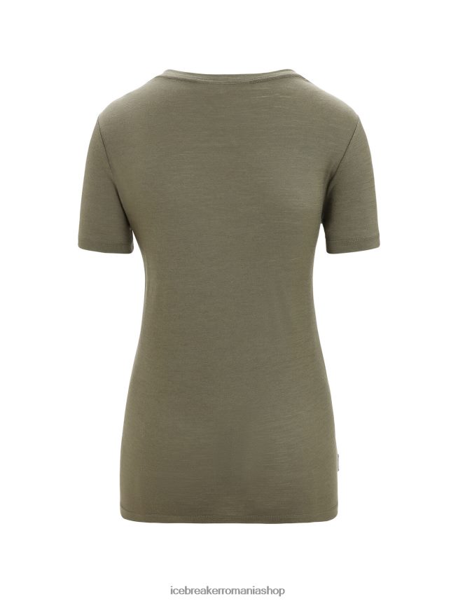 Icebreaker îmbrăcăminte loden femei tricou cu mânecă scurtă merino tech lite ii cu linii reflectorizante DL46T628