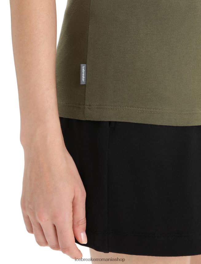 Icebreaker îmbrăcăminte loden femei tricou din bumbac tencel cu maneca scurta DL46T642