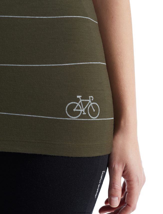 Icebreaker îmbrăcăminte loden femei tricou scoop cu mânecă scurtă merino tech lite ii hill sprint DL46T928