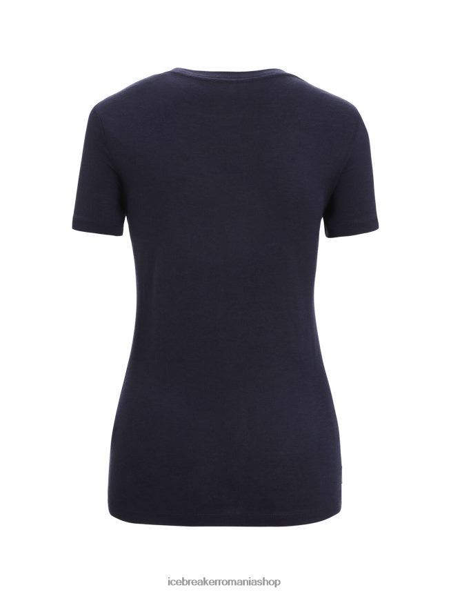 Icebreaker îmbrăcăminte marina de la miezul nopții femei merino tech lite ii tricou cu mânecă scurtă sărbătoarea naturii DL46T632